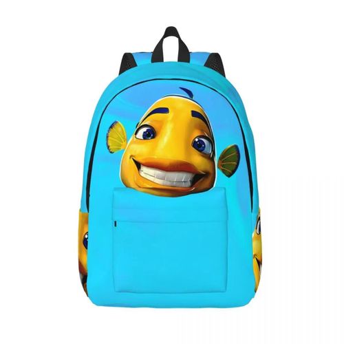 Sac de rangement Happy Happy S-Shark Tale Teen Girl Boy Hommes Femmes Adulte Polyvalent Voyage Retour à l'ecole Cadeau Sac à dos de grande capacité