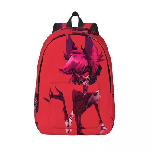 Sac à dos Alastor grande capacité pour la rentrée scolaire, style vintage, ideal pour les etudiants, ideal pour les pique-niques, à l'hôtel Hazbin