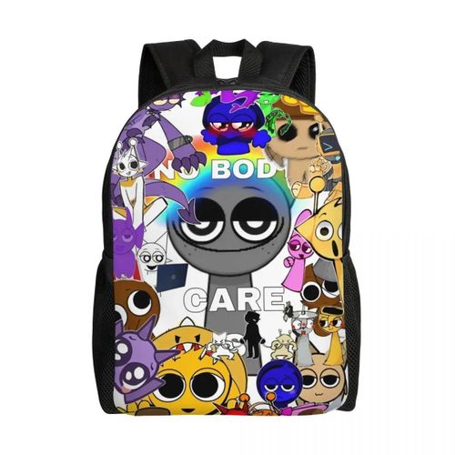 Sac à dos Sprunki Incredibox pour enfants, motif dessin anime, pour garcons et filles, ideal pour la maternelle