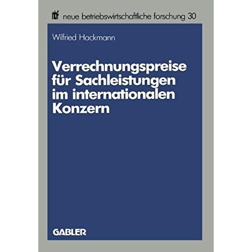Verrechnungspreise Für Sachleistungen Im Internationalen Konzern