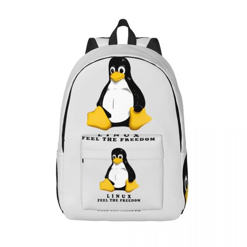 Sac à dos de randonnée à panneau solide, grande capacité, L-Linux Tux Mascot, sac à dos pour homme et femme, cadeau