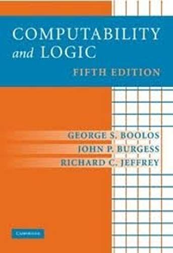 Computability And Logic 5th (Fifth) Edition