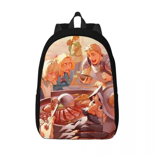 Sac à dos Délicieux In Dungeon Meshi Anime pour hommes, femmes, adolescents, lycée, travail, nourriture, collège, sac à bandoulière, sport