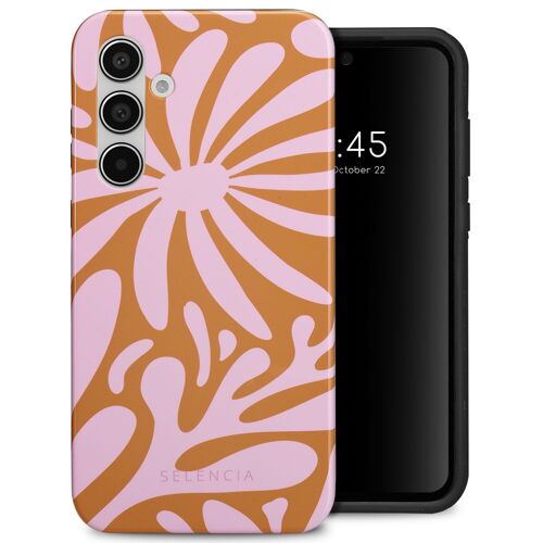 Selencia Coque arrière Vivid Samsung Galaxy A55 Modern Bloom Pink