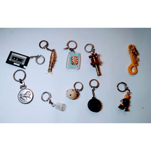 Lot De 10 Porte-Clés Années 90