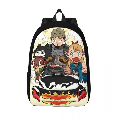 Sac à dos Délicieux dans Dungeon Meshi Anime Cartoon pour hommes et femmes, décontracté, etudiant, affaires, sac à dos pour ordinateur portable, sac à bandoulière léger
