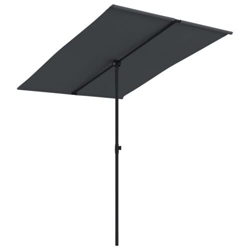 Parasol D'extérieur Avec Mât En Aluminium 2 X 1,5 M Noir Helloshop26 02_0008228