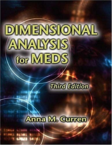 Dimensional Analysis For Meds