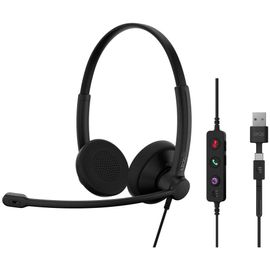 EPOS IMPACT 100 Series - Micro-casque - sur-oreille - filaire - USB-A, USB-C - noir - Certifié pour Microsoft Teams