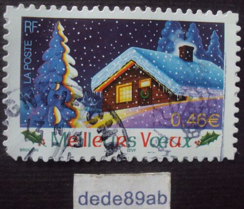 France.. Meilleurs Voeux 2002 . Chalet Sous La Neige . Dessin Christian Broutin. Oblitéré