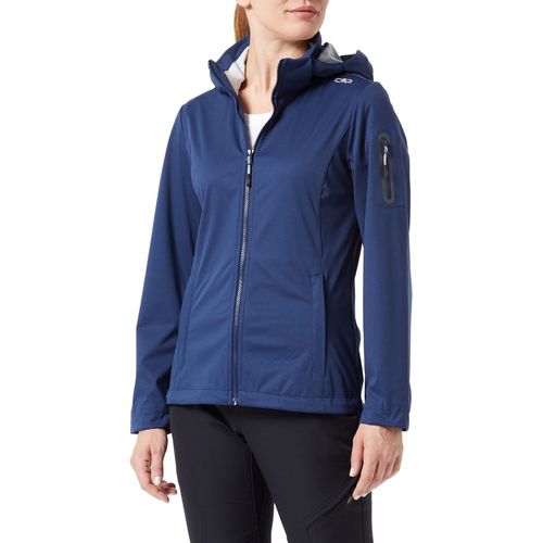 Cmp - Women's Light Softshell Jacket Zip Hood - Veste Softshell Taille 34, Bleu