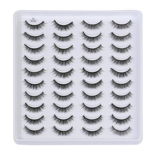 Cils Bouclés Multi-Couches Pour Femmes Et Jeunes Filles, Cils Moelleux, Doux, Sans Irritation, Eig88, 20 Paires 