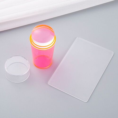 Eig88 ¿ Tampon À Ongles En Silicone Souple Avec Grattoir, Imprimante À Estamper Détachable, Outils De Manucure, Tampon Pour Nail Art