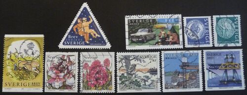 Suède Oblitéré Lot De 10 Timbres De 1999
