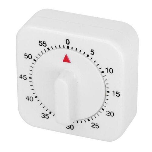Minuterie De Cuisine Mécanique, 60 Minutes, Silencieuse, Carrée, Avec Rappel D'alarme, Simple, Style Moderne, Pour Salle D'irritation