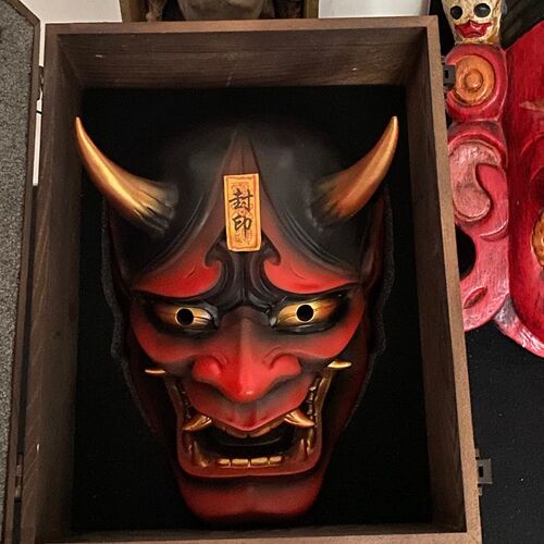 Masque en Latex de samouraï oncle Oni, accessoires de Cosplay d'halloween, thème d'horreur, jouets de décoration pour adultes
