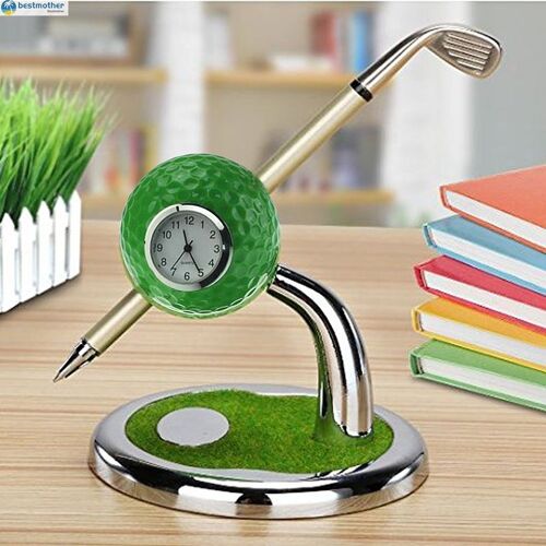 Mini porte-stylo de Golf avec Simulation d'horloge, ornement de Table, papeterie de Golf, cadeau Souvenir pour décoration de bureau et de maison