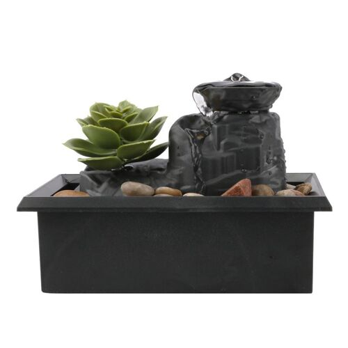 Fontaine à eau avec lumière Led, ornement de bureau, artisanat pour intérieur, bureau, Table, décoration en pierre pour la maison