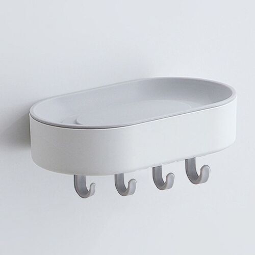 Égouttoir Mural Multifonction Pour Savon, Étagère De Rangement Sans Perforation, Support Détachable Pour Salle De Bain Et Cuisine