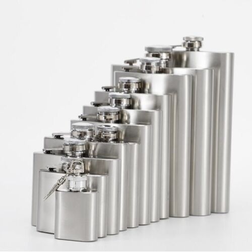 Flacon De Hanche En Acier Inoxydable De Haute Qualité, Portable, Bouteille De Vin, Whisky, Pot De Boisson Pour Abreuvoir, 11 Tailles Au Choix