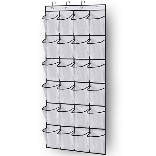 Sac de Cisco en tissu SunOfficiShoe, organisateur mural, poche en maille T1, transparent, confronOver, rangement pour grille de porte, 24 grilles