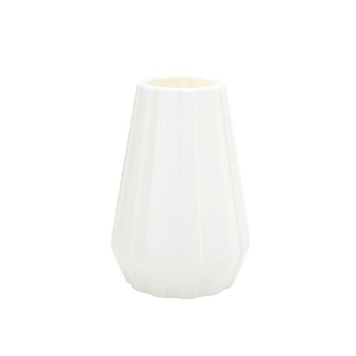 Vase nordique en plastique pour décoration de salon, ornements modernes Imitation céramique pour arrangement floral, décoration de maison