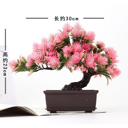 Plantes artificielles de pin bonsaï, petits arbres, fausses fleurs en Pot, ornements pour décoration de maison, décor de jardin d'hôtel