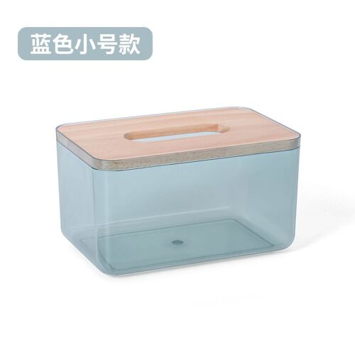 Boîte à mouchoirs en bois et en plastique, porte-serviette Transparent, Durable, élégant, couverture en bambou, boîte de rangement d'hôtel, 2 tailles