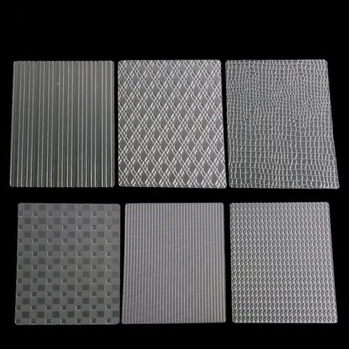 Latejtransparent Bergame Polymères Sugar Craft Bag, Stripe Cake Mold, Border Decor Tools, Printing Die, 6pcs