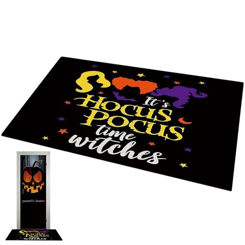 Paillasson Décoratif À Motifs De Sorcières Pour Halloween, Paillasson Avec Support Antidérapant, Intérieur Et Extérieur