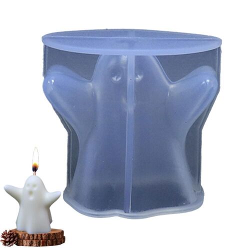 Moule En Silicone Fantôme 3d Pour Halloween, Pour Fabrication De Bougies, Moulage En Résine, Pour Cire, Aromathérapie, Savon, Décoration De Gâteaux