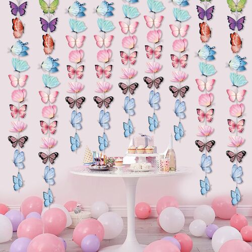 Guirlandes à Thème Papillon pour Fille, Bannière d'Anniversaire, Décor de ixde 1er Anniversaire, Mariage, ixPréChristophe, Mur