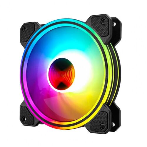 Ventilateur puissant Double face RGB LED, 5V, pour ordinateur Intel/AMD