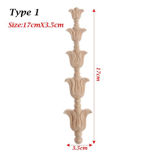 Applique florale en bois sculptée en forme de rose, 1 pièce, pour décoration de porte, artisanale, artisanale, non peinte, DIY