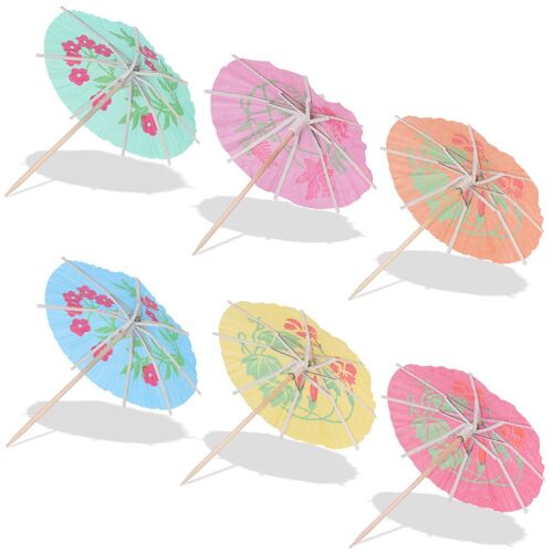 Parasol en papier pour boisson Cocktail, bâtons Luau, décoration de fête hawaïenne tropicale de mariage, fournitures de Bar, 24 pièces