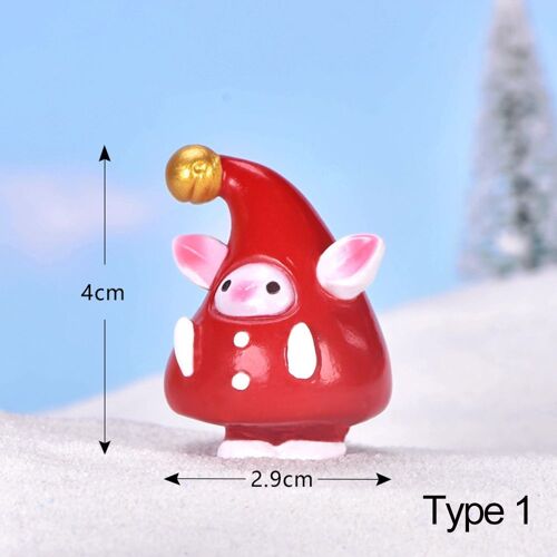 Bonsaï de paysage micro nickel é, figurine de bonhomme de neige, mini père Noël, accessoires d'ornement de Noël, décoration d'intérieur de jardin, cadeau de Noël, 1PC