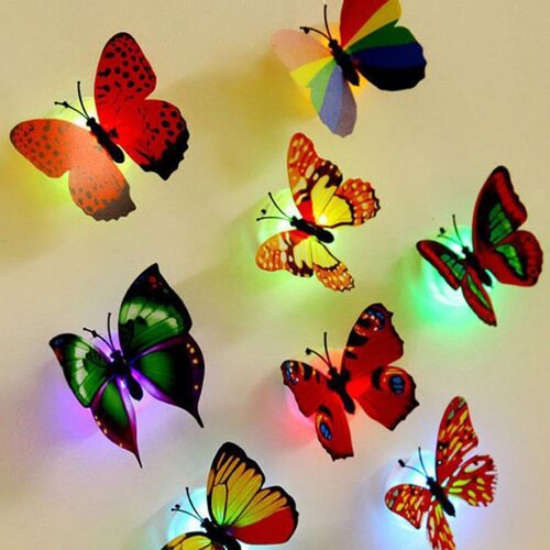 Lampe Led Colorée 3d En Forme De Papillon, Luminaire Décoratif D'intérieur, Luminaire Décoratif D'intérieur, Idéal Pour Une Fête Ou Un Bureau, Offre Spéciale