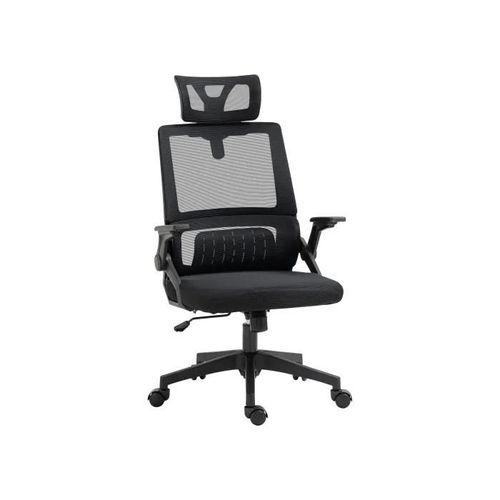 Chaise D'ordinateur Réglable En Hauteur Avec Appui-Tête Et Accoudoirs, Avec Siège Pivotant Et Fonction D'inclinaison