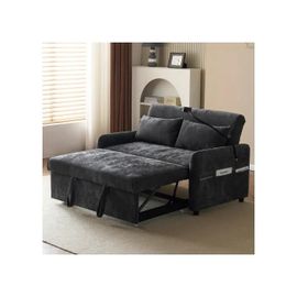 Canapé-Lit Double Pliable Moderne Avec Fonction De Couchage Canapé Multifonctionnel Avec Dossiers Réglables.