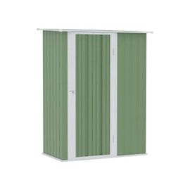 Outsunny Abri De Jardin Abri De Jardin Avec Porte Outdoor Acier Vert 142 X 84 X 189 Cm