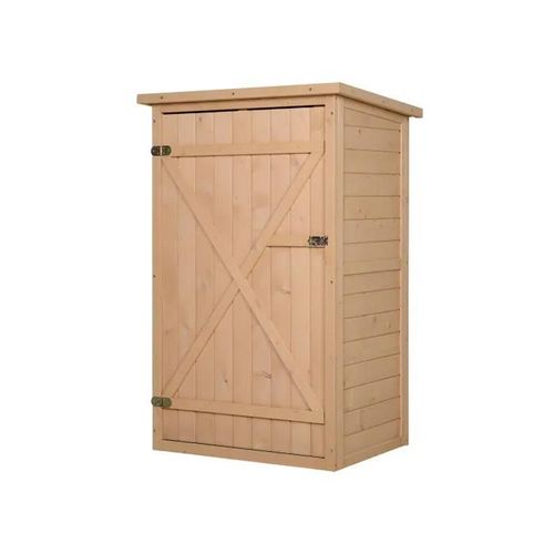 Outsunny Abri De Jardin Abri De Jardin En Sapin Naturel 75 X 56 X 115 Cm