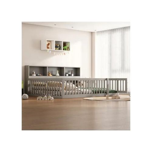 Daybett, Canapé-Lit De Jour 140*200 Cm (Sans Matelas), Sommier, Pin, Gris