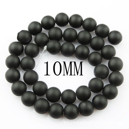 Perles Noires Mates Pour La Fabrication De Bijoux, 30 À 90 Pièces, En Pierre De Verre, Onyx, Cornaline, Bricolage, Tailles 4/6/810mm