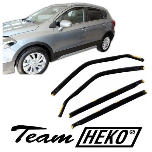Déflecteurs D'air - J&j Automotive - Heko - Fumé - Pour Suzuki Sx4 2013-2021 - Installation Facile