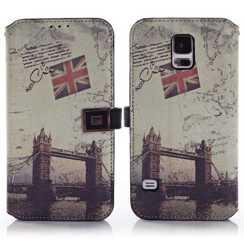 ETUI FOLIO A RABAT SAMSUNG GALAXY S5 CARTE POSTALE DE BIG BEN ECO-CUIR (PU)