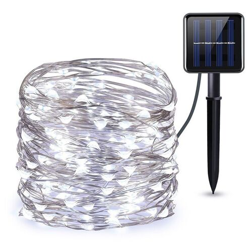 Led Guirlande Solaire Extérieure,200led 22m 8 Modes Ip65 Etanche Guirlande Lumineuse Pour Maison Extérieur Jardin Mariage Et Fête De Noël,Blanc Froid Goodnice