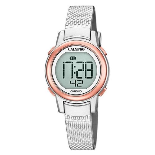 Calypso Montre Femme Digital Crush Chrono Résine Grise K5736/2