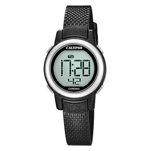 Calypso Montre Femme Digital Crush Chrono Résine Noire K5736/3