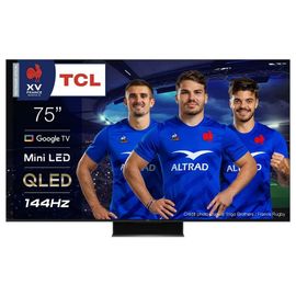 TCL 75C849 TV 75" 4K QLED MiniLED 144Hz avec Google TV et système sonore Onkyo 2.1