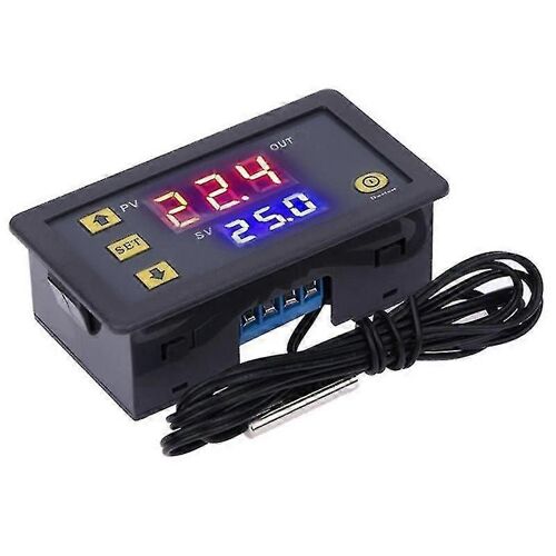 W3230 Ac110-220V Ligne de sonde 20A Contrôle numérique de la température Thermostat d'affichage LED avec chaleur / refroidissement